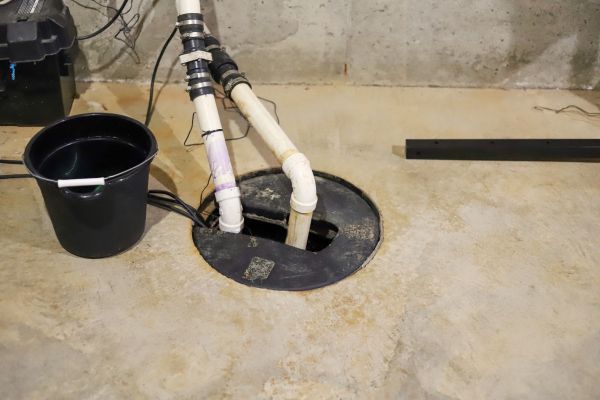 Basement Drainage Installation in Hickory