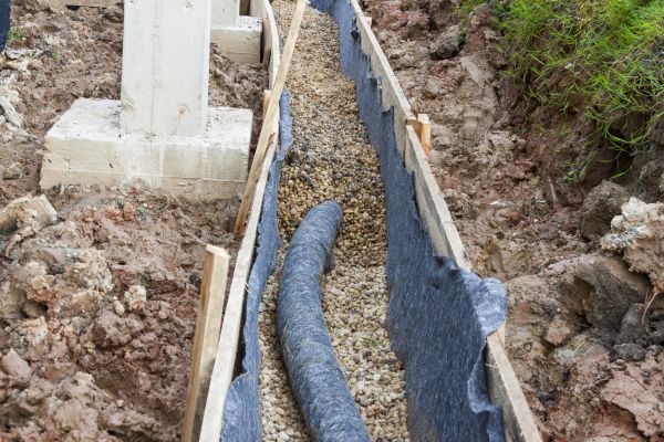 French Drain Installation in Hickory
